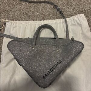 Balenciaga Gray Glitter Women's Bag